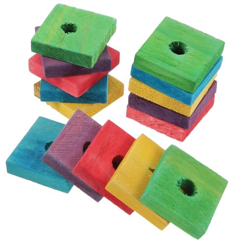 Levemolo 50-teiliges -Papagei-Holzchip-Spielzeug Vogel-Intelligenzspielzeug für Papageien sicheres Kauspielzeug für Vögel gemischte Farben Levemolo 50-teiliges -Papagei-Holzchip-Spielzeug Vogel-Intelligenzspielzeug für Papageien sicheres Kauspielzeug für Vögel gemischte Farben von Levemolo