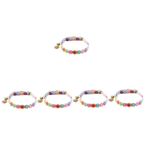 Levemolo 5St Halsband Blumenkragen aus Spitze Kleine Hundehalsbänder Welpen Kätzchen-Kragen tierische bescherung Hunde Kätzchenhalsbänder Katzenhalsbänder Polyester von Levemolo
