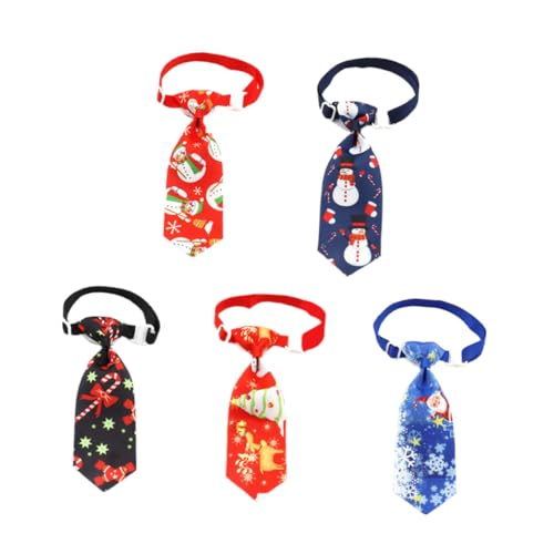 Levemolo Umweltfreundliches Haustierhalsband 5 Stück Weihnachtskatzen-Krawatten Haustier-Kleidungszubehör starker dekorativer Effekt Levemolo Umweltfreundliches Haustierhalsband 5 Stück Weihnachtskatzen-Krawatten Haustier-Kleidungszubehör starker dekorativer Effekt von Levemolo