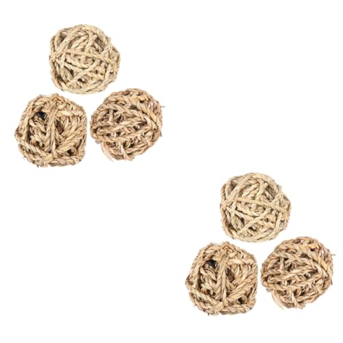 Levemolo 6stücke Papagei Kau-Spielzeug Aus Geflochtenem Gras Interaktives Kauspielzeug Zur Zahnreinigung Und Beschäftigung Für Vögel Und Kleintiere Levemolo 6stücke Papagei Kau-Spielzeug Aus Geflochtenem Gras Interaktives Kauspielzeug Zur Zahnreinigung Und Beschäftigung Für Vögel Und Kleintiere von Levemolo