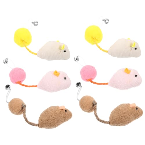 Levemolo 6 Stück Plüsch Mausspielzeug, Kleines Katzen Nervenspielzeug, Bissfestes Spielzeug, Kätzchen Trainingsspielzeug, Kätzchen Spielzeug, Kätzchen Zubehör, Ersatz Mausspielzeug, Levemolo 6 Stück Plüsch Mausspielzeug, Kleines Katzen Nervenspielzeug, Bissfestes Spielzeug, Kätzchen Trainingsspielzeug, Kätzchen Spielzeug, Kätzchen Zubehör, Ersatz Mausspielzeug, von Levemolo