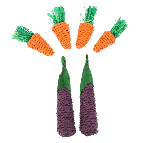 Levemolo 6stücke Molar Spielzeug Für Kleintiere Karotten Und Auberginen-Design Für Kaninchen Und Meerschweinchen Und Zähne Pflegen Fördert Die Beim Levemolo 6stücke Molar Spielzeug Für Kleintiere Karotten Und Auberginen-Design Für Kaninchen Und Meerschweinchen Und Zähne Pflegen Fördert Die Beim von Levemolo