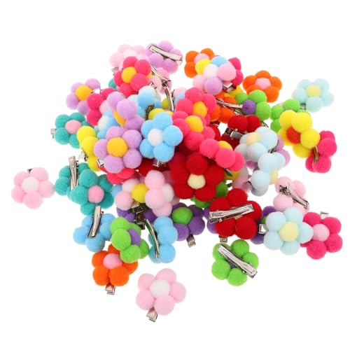 Levemolo 65 Stück Teiliges Bunte Hundehaarspangen aus Leichtem Material Niedliche Blumenhaarklammern für Hunde Katzen und Kleine Haustiere Komfortabel Passend für Party von Levemolo