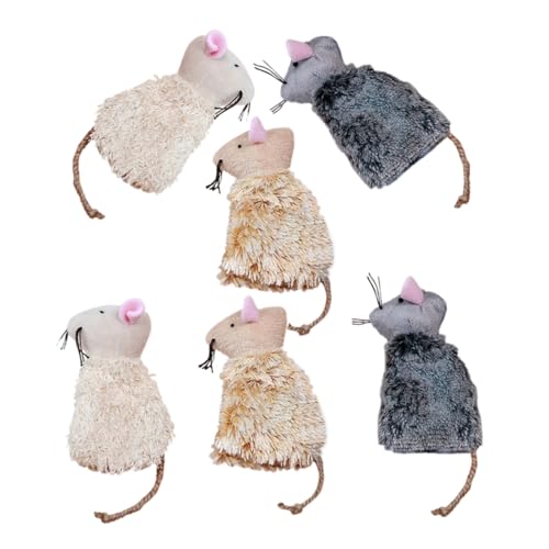 Levemolo 6-teiliges Katzenspielzeug-Set Weiche Plüsch-interaktive Mäuse Für Babykatzen Bunt Und Verschleißfest Levemolo 6-teiliges Katzenspielzeug-Set Weiche Plüsch-interaktive Mäuse Für Babykatzen Bunt Und Verschleißfest von Levemolo