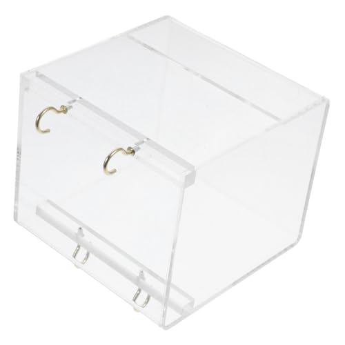 Levemolo Box Shower Wellensittich Mit Parrots Cube Small Clear Bathing Budgerigar Kleine Bird Badewanne Parrot Vogelbadewürfel Käfigzubehör Bath Vogelbadewanne Bathtub Tub Hängender von Levemolo