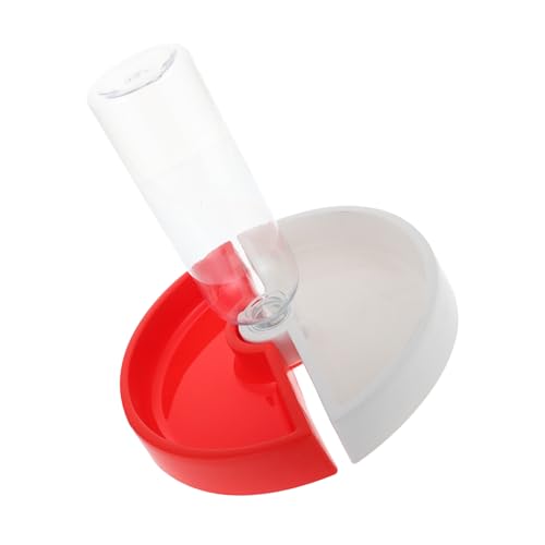 Levemolo Detachable Katzenfutter Wassernapf in Rot weiß mit Kreativem Farbdesign Automatischer Wasserspender Leicht zu Reinigen Praktisch für Zuhause und Professioneller Tierbedarf von Levemolo
