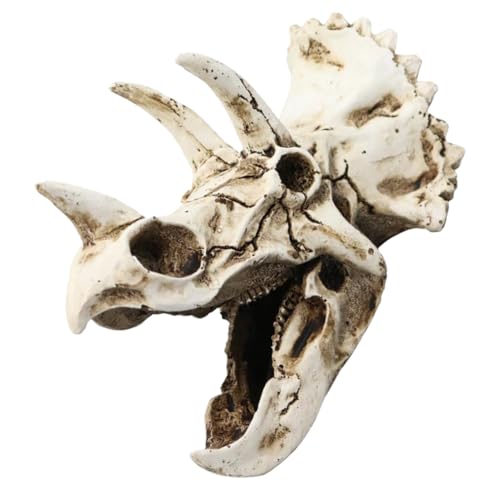 Levemolo Dinosaur Skull Aquarium Dekoration Versteck für Fische und Garnelen Resin Ornament für Naturaquarien als im Wohnzimmer oder Büro von Levemolo