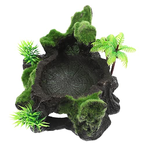Levemolo Reptilien Wasserschale Aus Kunstharz Leicht Zu Reinigen Für Terrarium Und Futteraufbewahrung Robust Und Sicher von Levemolo