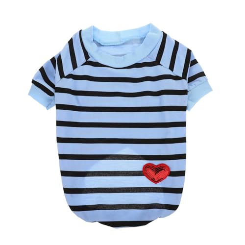 Levemolo Gestreiftes Hundehemd, Haustierkleidung, Bequeme Hundekleidung, Haustierhemden, Sommer Welpenhemd, Hundehemd, Katze, Sweatshirt, Dekorative Hundekleidung, Haustierzubehör, Welpen Levemolo Gestreiftes Hundehemd, Haustierkleidung, Bequeme Hundekleidung, Haustierhemden, Sommer Welpenhemd, Hundehemd, Katze, Sweatshirt, Dekorative Hundekleidung, Haustierzubehör, Welpen von Levemolo
