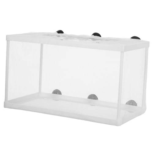 Levemolo Großer Aquarium Fischzuchtkasten mit Netz und Saugnäpfen Aufzuchtbecken für Jungfische Abtrennung und Brutkasten zur Erhöhung der Überlebensrate von Fischen von Levemolo