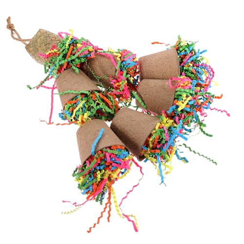 Levemolo Vogel Kauspielzeug Für Papageien Hängendes Zerkleinerungsspielzeug Buntes Spielzeug Zur Beschäftigung Sicheres Kauspielzeug Für Vögel Und Sittiche Fördert Spiel Und von Levemolo
