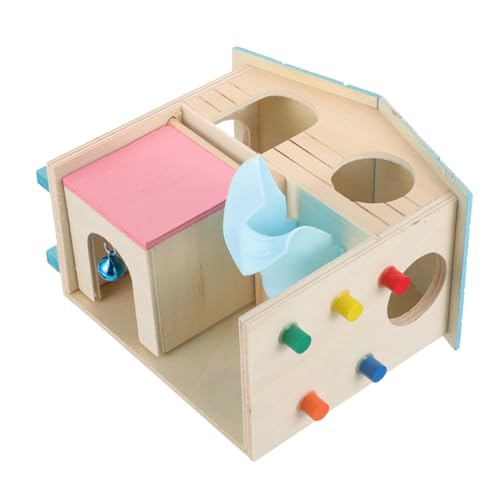 Levemolo Hamster Holzhaus mit Leiter und Rutsche Natürliches Kauspielzeug und Versteck für Kleintiere Atmungsaktives Versteckhaus für Hamster Meerschweinchen und Igel Langlebiger Levemolo Hamster Holzhaus mit Leiter und Rutsche Natürliches Kauspielzeug und Versteck für Kleintiere Atmungsaktives Versteckhaus für Hamster Meerschweinchen und Igel Langlebiger von Levemolo