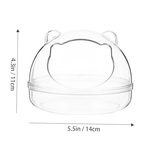 Levemolo Hamster Sandbad Box Transparent Hamsterbadewanne mit Rutschfestem Boden und Abnehmbarem Design Langlebiges Kleintier Badezimmer für Hamster und Meerschweinchen von Levemolo