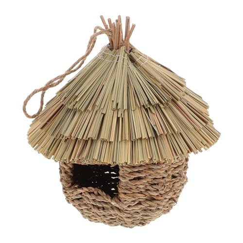 Levemolo Handgewebtes Vogelhaus aus Gras für Garten und Außenbereich Kreatives und Ruhehaus für Papageien und Langlebig und Sicher zur Verschönerung Ihrer Gartenoase Levemolo Handgewebtes Vogelhaus aus Gras für Garten und Außenbereich Kreatives und Ruhehaus für Papageien und Langlebig und Sicher zur Verschönerung Ihrer Gartenoase von Levemolo