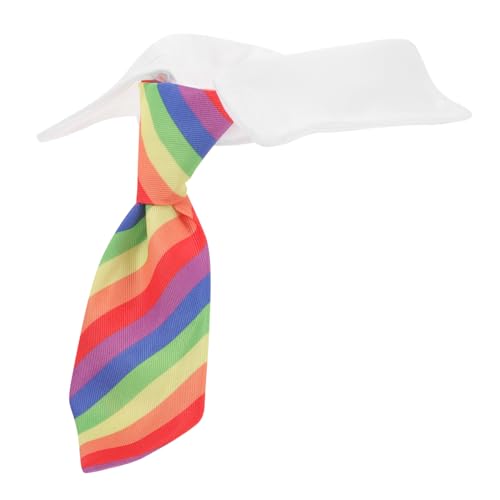 Levemolo Verstellbares Haustier-regenbogenhalsband Hunde- Und Katzenzubehör Gentleman-Stil Weicher Stoff Modischer Streifen Levemolo Verstellbares Haustier-regenbogenhalsband Hunde- Und Katzenzubehör Gentleman-Stil Weicher Stoff Modischer Streifen von Levemolo