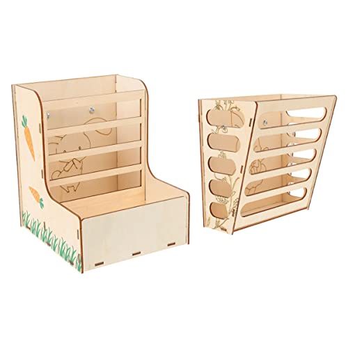 Levemolo Heuregal Chinchilla Bodenhasenfuttermittel für Futterspender Futterkrippe Heuhärte Heu Meerschweinchen Heuhalter Rack Kleiner Heuspender Hasen Futterfutter Bequeme Rackhalter von Levemolo