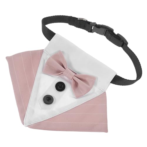 Levemolo Hundehalsband für Hochzeiten Verstellbares Hundesalivatuch mit Schleifen Design Halsband für Haustiere Partys und Fotoshootings von Levemolo