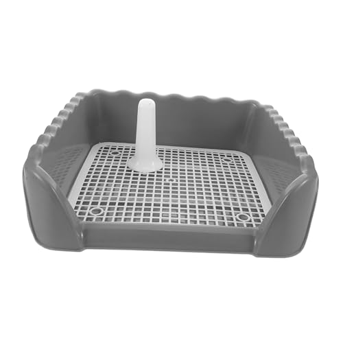 Levemolo Indoor Welpen Toilette mit Induktionssäule Mittelgroßes Hundeklo mit Abnehmbarem Gitter Hygienisches Hundetöpfchen für Reinigen für Welpentraining und Wohnung von Levemolo