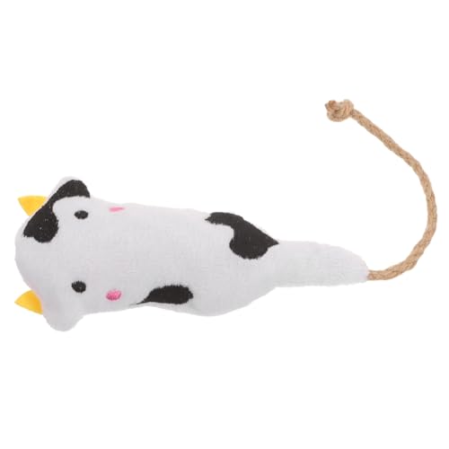 Levemolo Plüsch-katzenspielzeug Mit Quietschfunktion Und Katzenminze Kauspielzeug Für Kätzchen in Kuhform Interaktives Spielzeug Für Katzen Levemolo Plüsch-katzenspielzeug Mit Quietschfunktion Und Katzenminze Kauspielzeug Für Kätzchen in Kuhform Interaktives Spielzeug Für Katzen von Levemolo