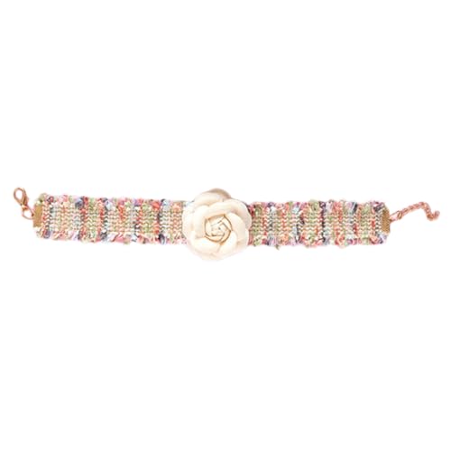 Levemolo Pet Collar Mit Blumen Für Und Kleine Hunde Verstellbares Für Festliche Anlässe Hochwertiger Strickwolle Für Und Feiern von Levemolo