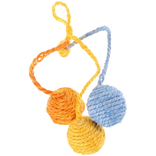 Levemolo Katzenspielzeug aus Sisalball interaktiver Hängeball für Hauskatzen Haustierspielzeug für Katzen 3 Farben Levemolo Katzenspielzeug aus Sisalball interaktiver Hängeball für Hauskatzen Haustierspielzeug für Katzen 3 Farben von Levemolo