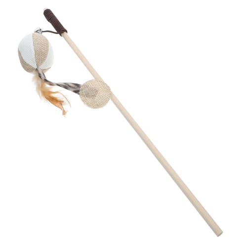 Levemolo Lustiges Katzenspielzeug, Katzenangelstab, Katzenangel Mit Quaste, Haustier Spielzeug Zum Necken Von Katzen, Katzenstimulationsspielzeug Für Hauskatzen von Levemolo