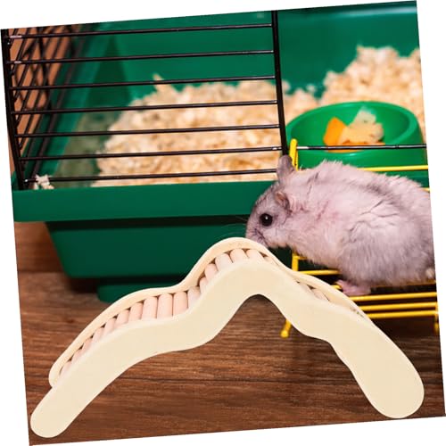 Levemolo Mehrfunktionale Hamster kletterleiter aus Langlebigem Holz Beißfestes Haustierspielzeug Bewegung Koordination und Balance für Kleine Haustiere Wie Hamster und Ratten von Levemolo