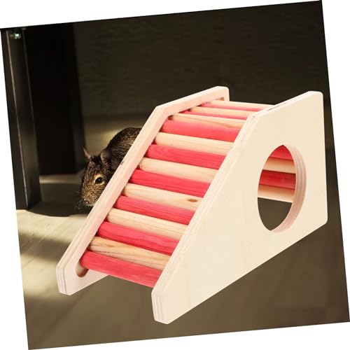 Levemolo Mehrzweck Holzspielzeug für Kleintiere mit Leiter zum Klettern Hamster Versteck Haus Nager Rückzugsort Robustes Häuschen für Hamster und Meerschweinchen für Kleintierkäfig von Levemolo