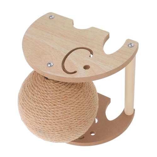 Levemolo Natürlicher Sisal Kratzball für Katzen mit Stabilem Ständer Interaktives Katzenspielzeug für Kätzchen Kleine Haustiere Fördert Bewegung und Krallenpflege und Sicher von Levemolo