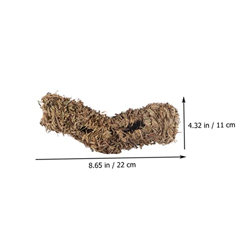 Levemolo Natürliches Hamsternest Tunnel aus Sicherem Hochwertigem Gras Gemütliches Kreatives Versteck für Hamster Meerschweinchen und Kleine Haustiere Nest für Training und Beschäftigung von Levemolo