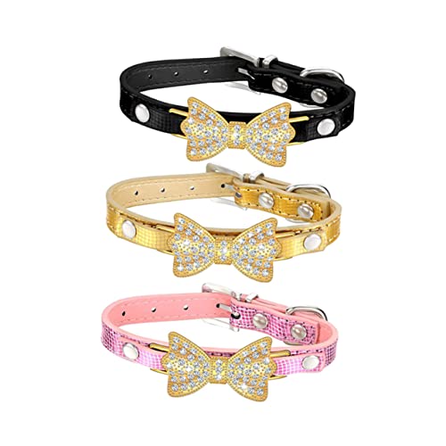 Levemolo Stilvolles Pu-Strass- Mit Schleife Für Haustiere Hunde Und Für Fotoshootings Mit Haustieren Levemolo Stilvolles Pu-Strass- Mit Schleife Für Haustiere Hunde Und Für Fotoshootings Mit Haustieren von Levemolo