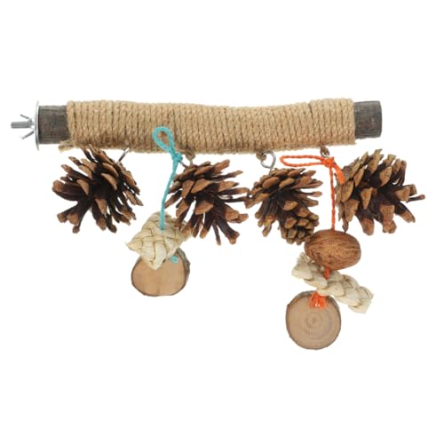 Levemolo Papageien Sitzstange Aus Naturholz Lange Robuste Spielzeug-Stange Für Vögel Zum Kauen Spielen Beschäftigung Für Sittiche Nymphensittiche Und Andere Kleine Vögel von Levemolo