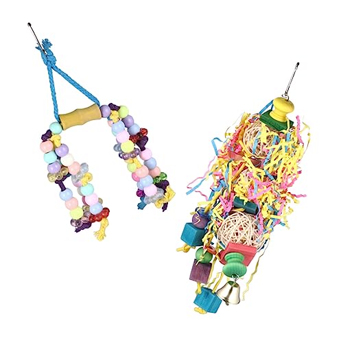 Levemolo 2stücke Papageien Spielzeug Mit Zeichnungs-beißen Design Hängendes Spielzeug Für Wellensittiche Nymphensittiche Graupapageien Fördert Spaß Und Bewegung Sicher Für Vögel Levemolo 2stücke Papageien Spielzeug Mit Zeichnungs-beißen Design Hängendes Spielzeug Für Wellensittiche Nymphensittiche Graupapageien Fördert Spaß Und Bewegung Sicher Für Vögel von Levemolo