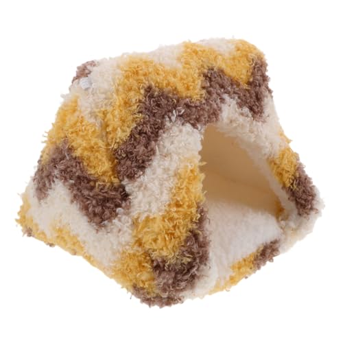 Levemolo Plüschiges Nagetiernest mit Abnehmbarem Bezug Isolierendes Koralfleece-winterbett für Hamster Chinchillas Sugar Glider und Eichhörnchen Tragbares Kleintierversteck Gemütliche von Levemolo