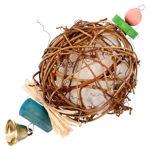 Levemolo Vogel-beißspielzeug Hängende Kauglocke Für Papageien Vogelkäfig Zubehör Rattanball Spielzeug Robustes Kauspielzeug Levemolo Vogel-beißspielzeug Hängende Kauglocke Für Papageien Vogelkäfig Zubehör Rattanball Spielzeug Robustes Kauspielzeug von Levemolo