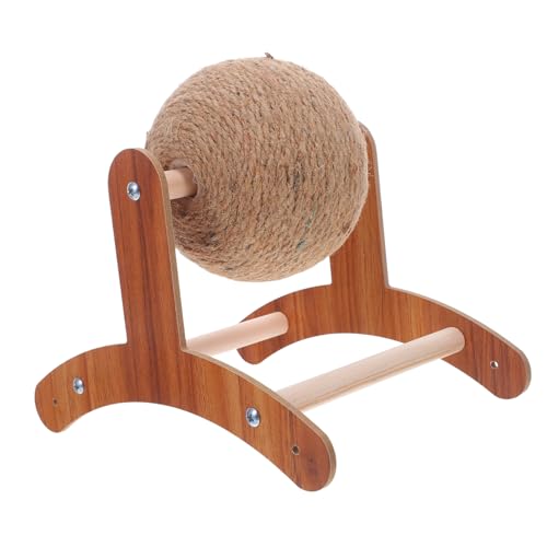 Levemolo Sisal Kratzball für Katzen Handgewickelt Natürliches Sisal Robustes Design mit Holzständer Interaktives Indoor Katzenspielzeug zur Krallenpflege und Möbel Schutz Levemolo Sisal Kratzball für Katzen Handgewickelt Natürliches Sisal Robustes Design mit Holzständer Interaktives Indoor Katzenspielzeug zur Krallenpflege und Möbel Schutz von Levemolo