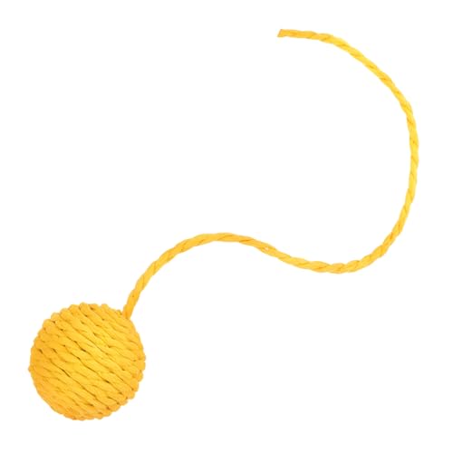 Levemolo Sisal Kratzball mit Glöckchen und Langlebiger Katzenspielzeug aus Papierseil Interaktives Zubehör für Katzenkratzbaum Fördert Spiel und Bewegung der Katzen von Levemolo