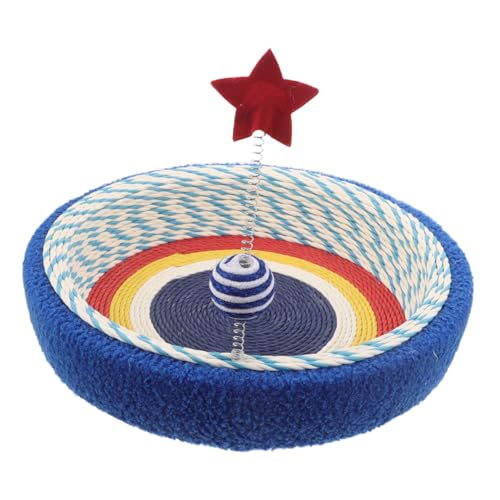 Levemolo Sisal Kratzbett für Katzen Stabiles Rundes Lounge Nest mit Sternenmuster Kratzfestes Katzenbett aus Pappe für Kleine Katzen bis Schützt Möbel Fördert Natürliches Kratzverhalten und Levemolo Sisal Kratzbett für Katzen Stabiles Rundes Lounge Nest mit Sternenmuster Kratzfestes Katzenbett aus Pappe für Kleine Katzen bis Schützt Möbel Fördert Natürliches Kratzverhalten und von Levemolo