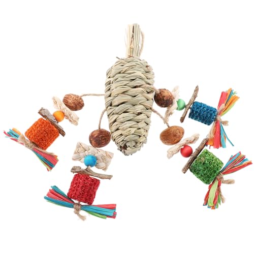 Levemolo Vogelspielzeug Für Papageien Bunter Kau Und Spielspaß Für Vögel Multifunktionales Hängespielzeug Für Käfige Fördert Und Beschäftigung Für Nymphensittiche Und Andere von Levemolo