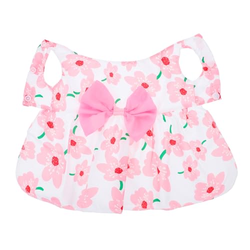 Levemolo Sommerkleid mit Großem Schleifenbogen Atmungsaktives Leichtes Haustier Outfit für Kleine Hunde und Katzen Einfach Anzuziehen Farbecht für Geburtstagsfeiern und Outdoor Aktivitäten von Levemolo