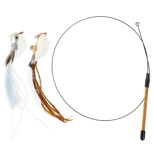 Levemolo Trainer mit Kätzchen Haustier Interaktives für Welpe Katzen Indoor für Stange Katzendrahtspielzeug Zauberstab Teaser Jagt Kätzchenspielzeug Angelstock Interaktive Spielzeug Vogel Levemolo Trainer mit Kätzchen Haustier Interaktives für Welpe Katzen Indoor für Stange Katzendrahtspielzeug Zauberstab Teaser Jagt Kätzchenspielzeug Angelstock Interaktive Spielzeug Vogel von Levemolo