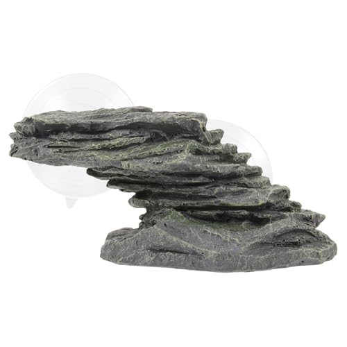Levemolo Turtle Plattform aus Harz für Reptilien Terrarium Multifunktionale Sonnenplattform und Kletterrampe Dekoration für Aquarium Wasserschildkröten Geeignet als Ruhe und Sonnenplatz von Levemolo