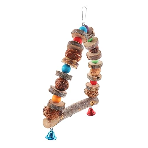 Levemolo Hängendes Holzspielzeug Für Vögel Kauspielzeug Für Papageien Und Wellensittiche Multifunktionale Schaukel Mit Bunten Perlen Und Natürlichem Material Für Käfige Levemolo Hängendes Holzspielzeug Für Vögel Kauspielzeug Für Papageien Und Wellensittiche Multifunktionale Schaukel Mit Bunten Perlen Und Natürlichem Material Für Käfige von Levemolo