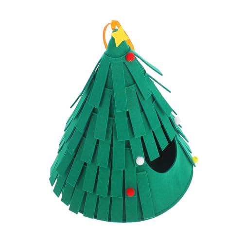 Levemolo Warmes Und Vielseitiges Versteck Für Kleintiere Weihnachtsbaumbett Aus Filz Für Meerschweinchen Papageien Und Hamster Levemolo Warmes Und Vielseitiges Versteck Für Kleintiere Weihnachtsbaumbett Aus Filz Für Meerschweinchen Papageien Und Hamster von Levemolo