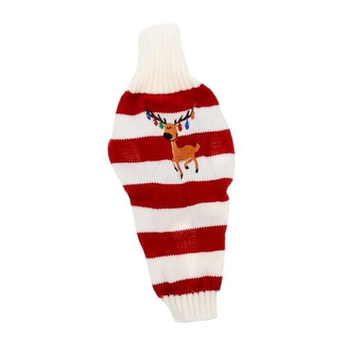 Levemolo Hundepullover Haustierpullover Für Kleine Hunde Haustier-Weihnachtspullover Hund Osterkostüm Maltipoo-Kleidung Hund Weihnachtspyjama Weihnachtskleidung Für Hunde Mantel Rot Mädchen von Levemolo