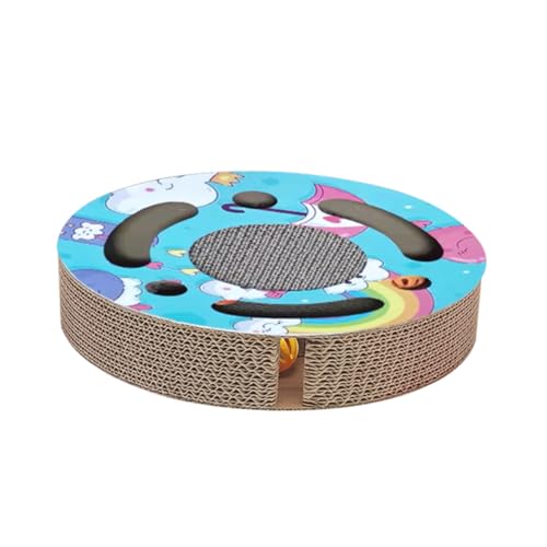 Levemolo Wellpappe Katzenkratzbrett Rund mit Niedlichem Muster Stabiler Kratzschutz für Wohnungskatzen Schützt Möbel Geeignet für Indoor Katzen zur Natürlichen Krallenpflege und Spielspaß Levemolo Wellpappe Katzenkratzbrett Rund mit Niedlichem Muster Stabiler Kratzschutz für Wohnungskatzen Schützt Möbel Geeignet für Indoor Katzen zur Natürlichen Krallenpflege und Spielspaß von Levemolo