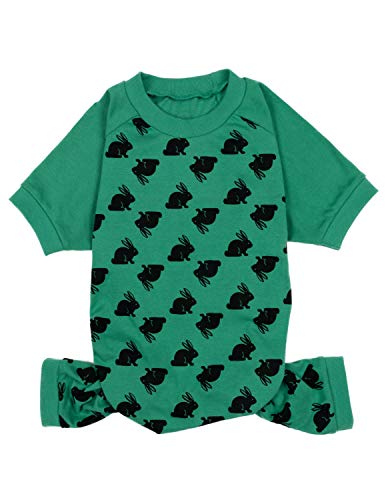 Leveret Hunde-Schlafanzug, 100 % Baumwolle, Hase, Grün (Größe M) von Leveret