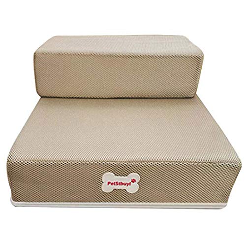 Levoberg Hundetreppe für kleine Hunde Beige, Haustiertreppe Stufen für Hunde und Katzen Hundetreppe für Bett von Levoberg