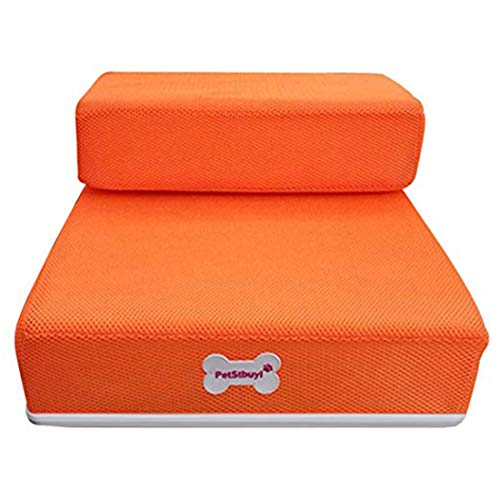 Levoberg Hundetreppe für kleine Hunde Orange, Haustiertreppe Stufen für Hunde und Katzen Hundetreppe für Bett Levoberg Hundetreppe für kleine Hunde Orange, Haustiertreppe Stufen für Hunde und Katzen Hundetreppe für Bett von Levoberg