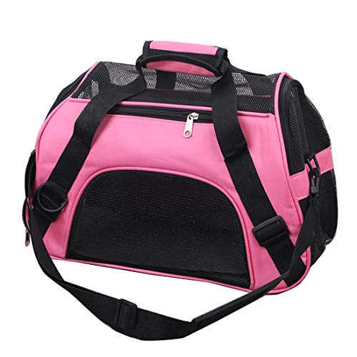 Levoberg Transporttasche für Katzen Hunde Komfort Fluggesellschaft zugelassen Travel Tote Weiche Seiten Tasche für Haustiere 43 x 28 x 19cm Rosa Levoberg Transporttasche für Katzen Hunde Komfort Fluggesellschaft zugelassen Travel Tote Weiche Seiten Tasche für Haustiere 43 x 28 x 19cm Rosa von Levoberg